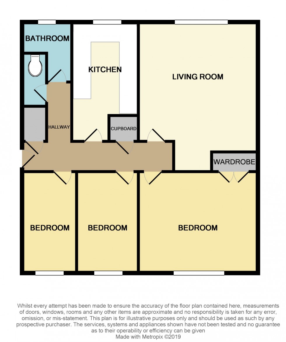 Floorplan for Warwick Close, New Inn, Pontypool