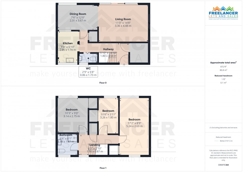 Floorplan for Farlow Walk, Cwmbran
