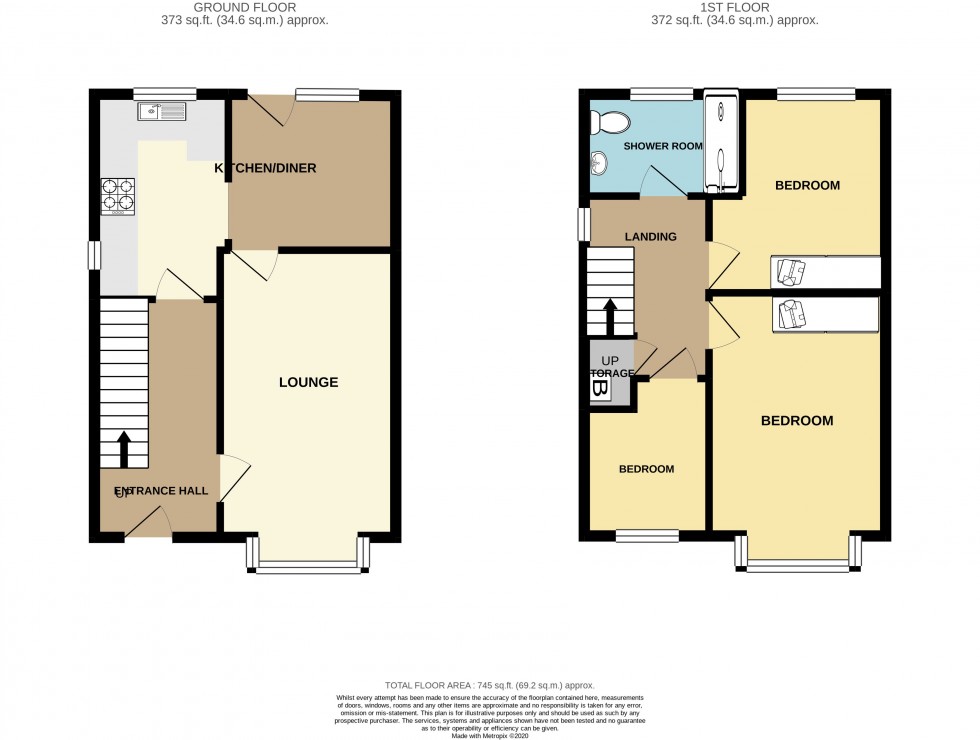 Floorplan for Five Locks Close, Pontnewydd, Cwmbran