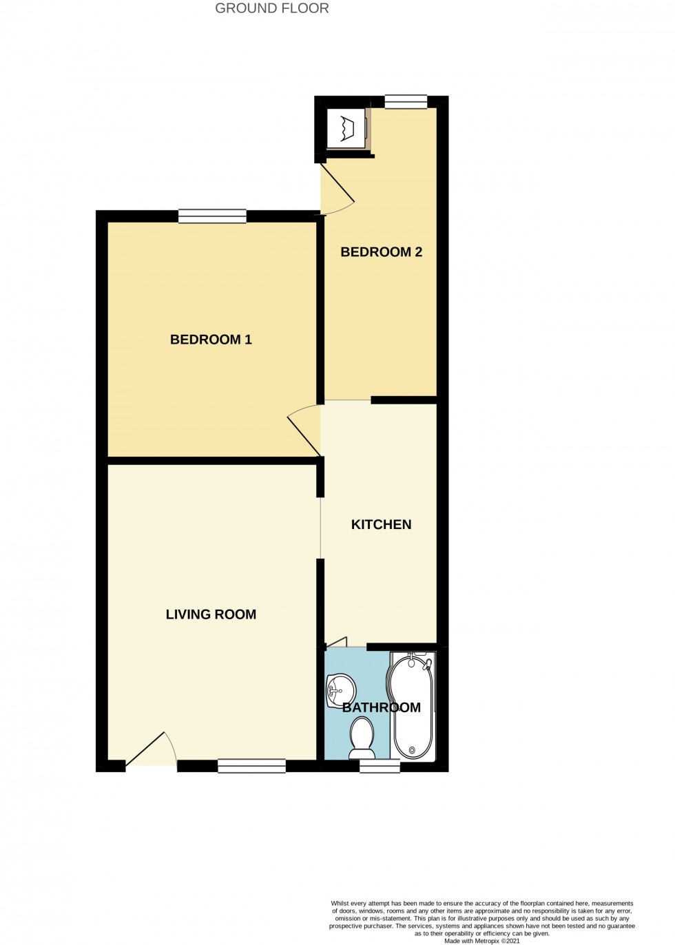 Floorplan for Morden Road, Garden flat, Newport