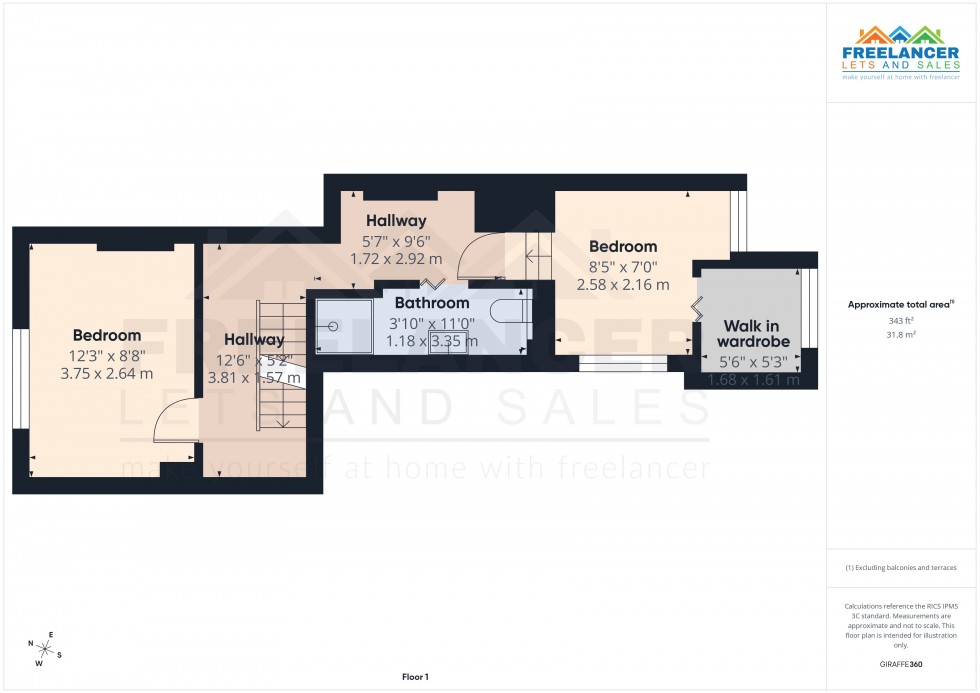 Floorplan for Rogerstone, Newport